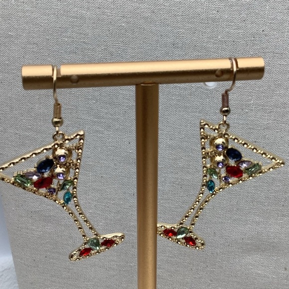 Martini Sparkle pierced earrings - Picture 2 of 3